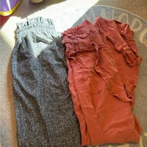 Gray and Coral Pants Set